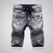 jeans balmain fit uomo shorts gray